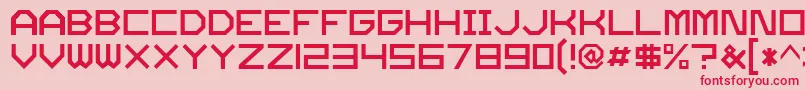 Twode.No Font – Red Fonts on Pink Background