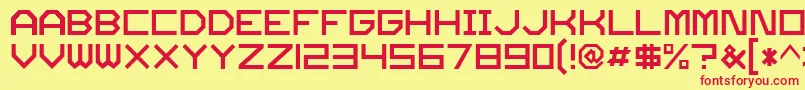 Twode.No Font – Red Fonts on Yellow Background