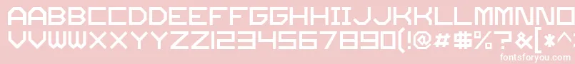 Twode.No-Schriftart – Weiße Schriften auf rosa Hintergrund