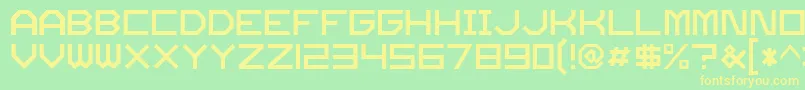 Twode.No-fontti – keltaiset fontit vihreällä taustalla