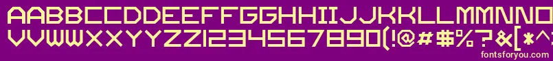 Twode.No Font – Yellow Fonts on Purple Background