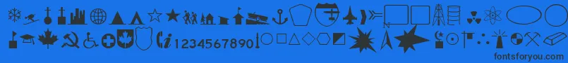 CandaceRegular Font – Black Fonts on Blue Background