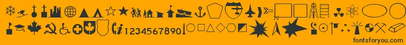 CandaceRegular Font – Black Fonts on Orange Background