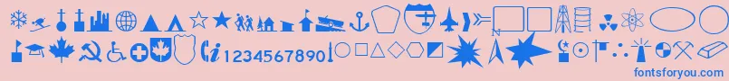 CandaceRegular Font – Blue Fonts on Pink Background