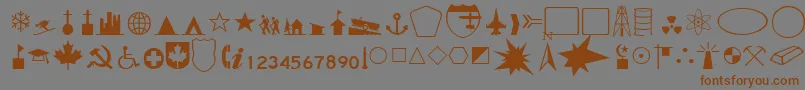 CandaceRegular Font – Brown Fonts on Gray Background