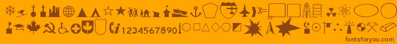 CandaceRegular Font – Brown Fonts on Orange Background