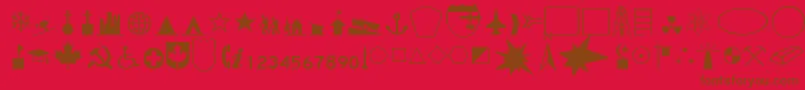 Police CandaceRegular – polices brunes sur fond rouge