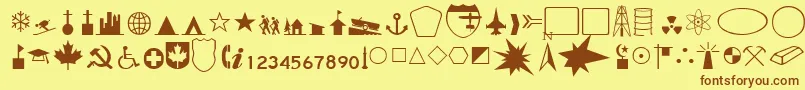 CandaceRegular Font – Brown Fonts on Yellow Background