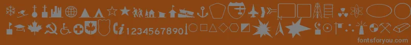 フォントCandaceRegular – 茶色の背景に灰色の文字