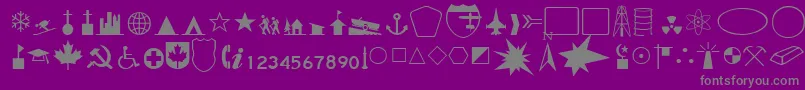 CandaceRegular Font – Gray Fonts on Purple Background
