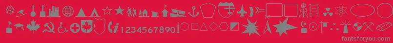 CandaceRegular Font – Gray Fonts on Red Background