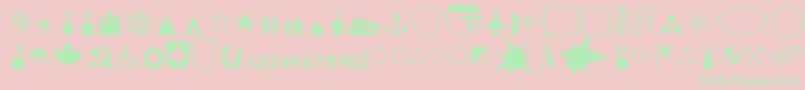 CandaceRegular Font – Green Fonts on Pink Background