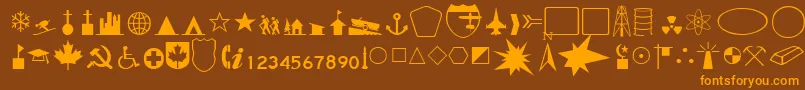 CandaceRegular Font – Orange Fonts on Brown Background