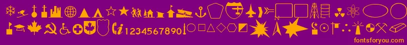 CandaceRegular Font – Orange Fonts on Purple Background