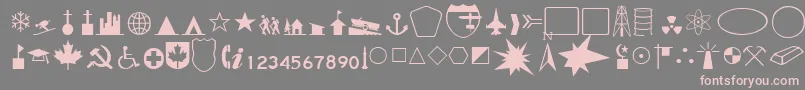 CandaceRegular Font – Pink Fonts on Gray Background