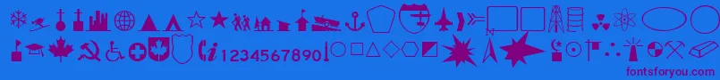 CandaceRegular Font – Purple Fonts on Blue Background