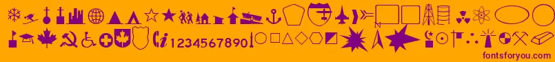 CandaceRegular Font – Purple Fonts on Orange Background