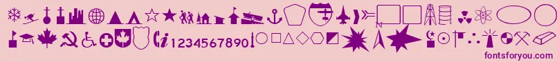 CandaceRegular-Schriftart – Violette Schriften auf rosa Hintergrund