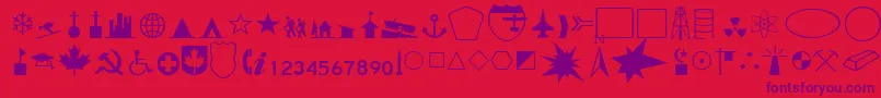 Police CandaceRegular – polices violettes sur fond rouge