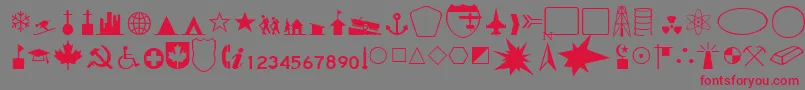 CandaceRegular Font – Red Fonts on Gray Background