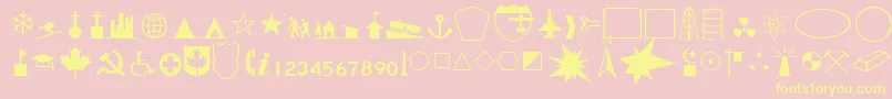 CandaceRegular Font – Yellow Fonts on Pink Background