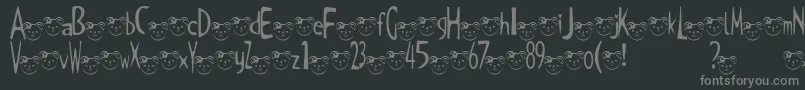 TKuma2Font Font – Gray Fonts on Black Background