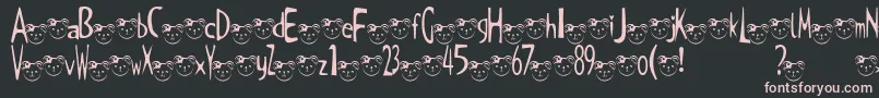 TKuma2Font Font – Pink Fonts on Black Background