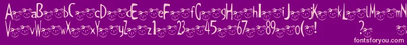 TKuma2Font Font – Pink Fonts on Purple Background