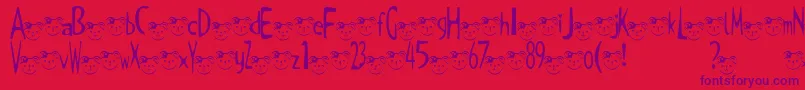 TKuma2Font Font – Purple Fonts on Red Background