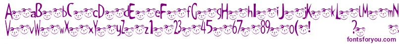 TKuma2Font Font – Purple Fonts on White Background