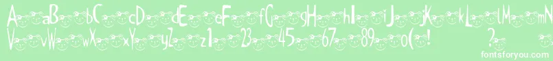 TKuma2Font Font – White Fonts on Green Background