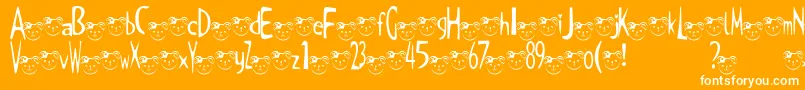 TKuma2Font Font – White Fonts on Orange Background