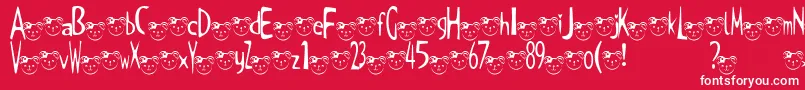 Police TKuma2Font – polices blanches sur fond rouge
