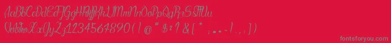 BloodShade Font – Gray Fonts on Red Background