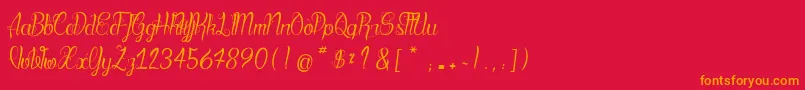 BloodShade Font – Orange Fonts on Red Background