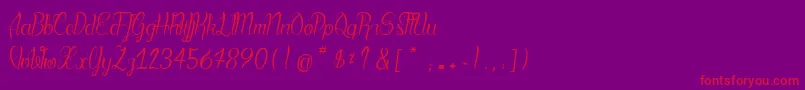 BloodShade-Schriftart – Rote Schriften auf violettem Hintergrund