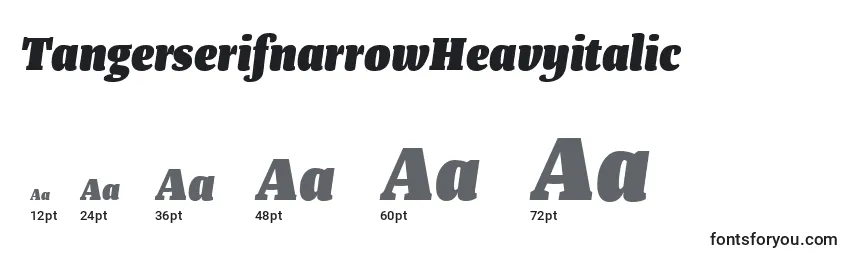TangerserifnarrowHeavyitalic Font Sizes