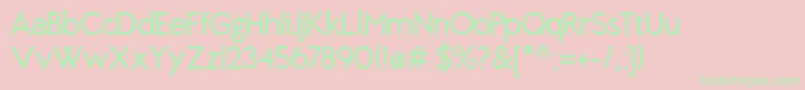 BrixtonMedium Font – Green Fonts on Pink Background