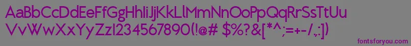 Шрифт BrixtonMedium – фиолетовые шрифты на сером фоне