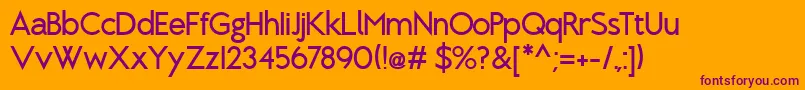 BrixtonMedium Font – Purple Fonts on Orange Background