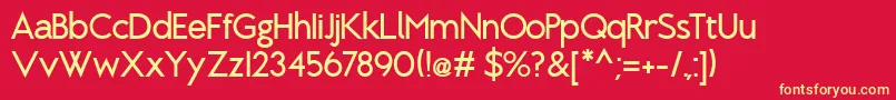 BrixtonMedium Font – Yellow Fonts on Red Background