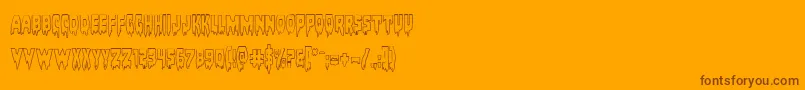 Bloodlustout Font – Brown Fonts on Orange Background