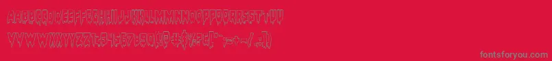 Bloodlustout Font – Gray Fonts on Red Background