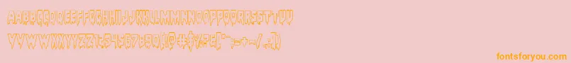 Bloodlustout Font – Orange Fonts on Pink Background