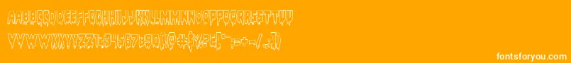 Bloodlustout Font – White Fonts on Orange Background