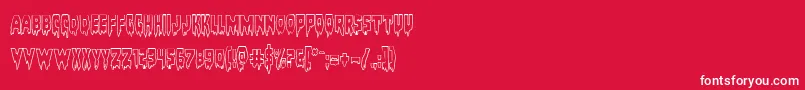 Bloodlustout Font – White Fonts on Red Background