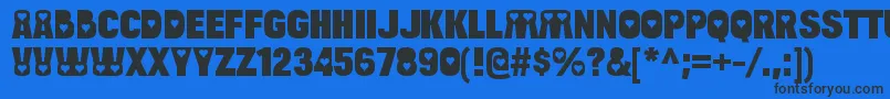 BulltoadloveRegular Font – Black Fonts on Blue Background