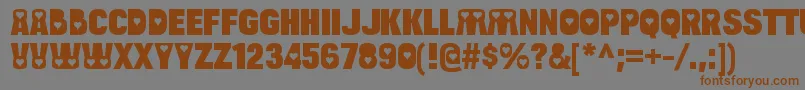 BulltoadloveRegular Font – Brown Fonts on Gray Background