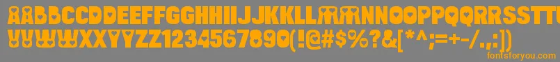 BulltoadloveRegular Font – Orange Fonts on Gray Background