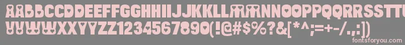 BulltoadloveRegular Font – Pink Fonts on Gray Background